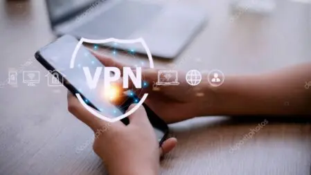 Secure VPN tunnel connecting remote users to office